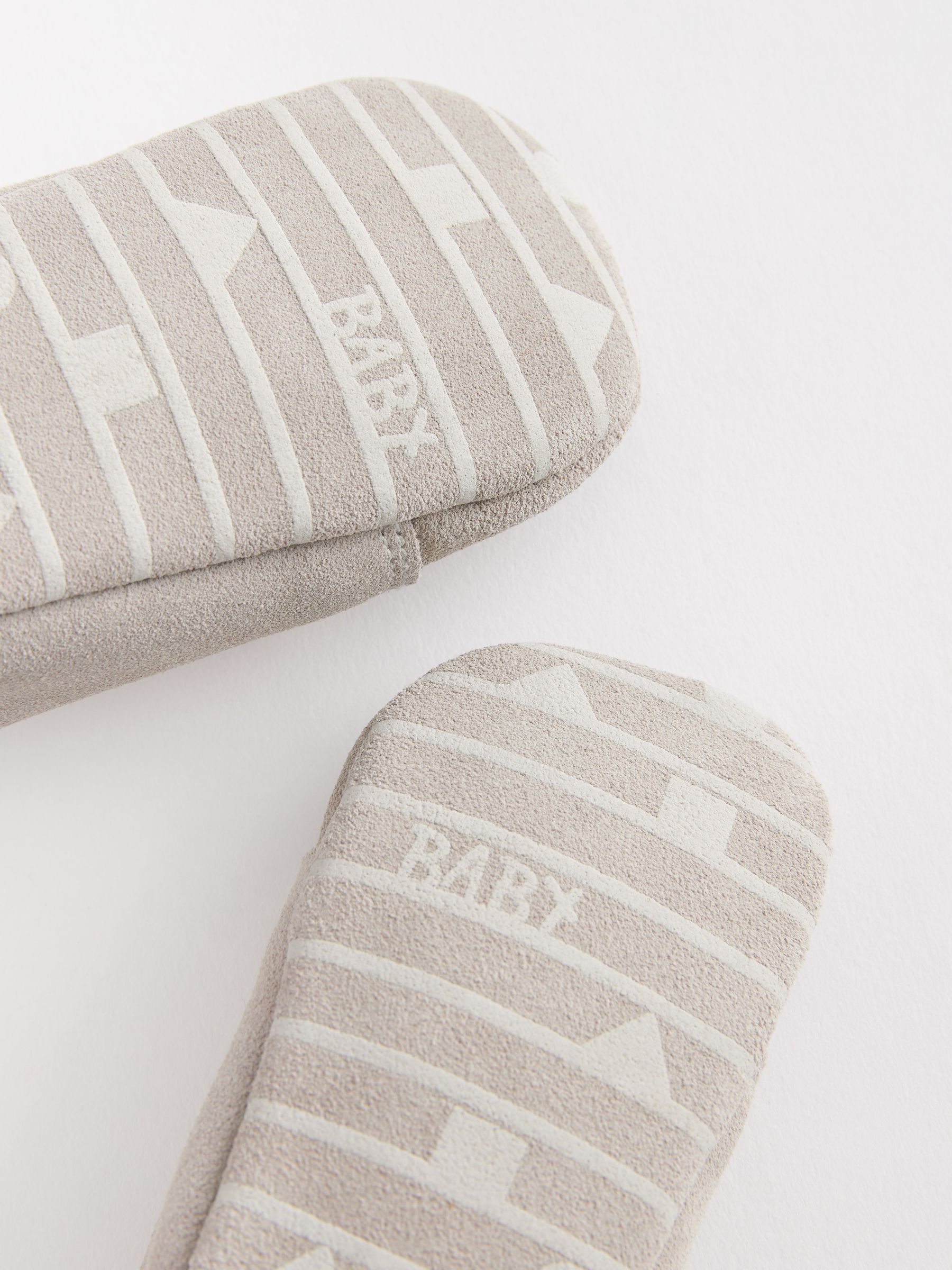 Grijs - Suède babyschoenen met veters (0-24 mnd)