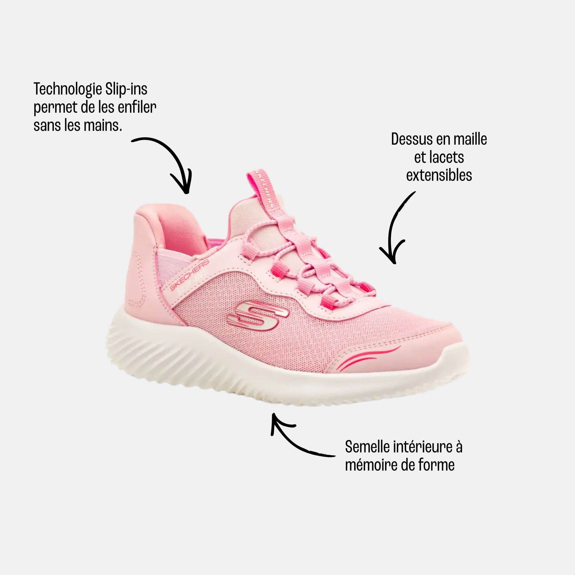 Sneakers Fille rose