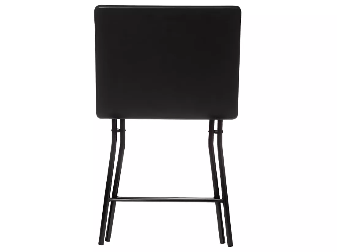 Table de bar pliante en métal coloris noir - L.60 x l.60 x H.103 cm