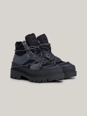 Botas de cano curto híbridas com cadarço