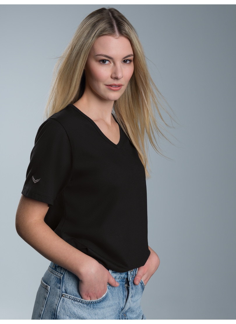 Trigema T-Shirt »TRIGEMA V-Shirt aus 100% Bio-Baumwolle (kbA)«, 1 Stk.