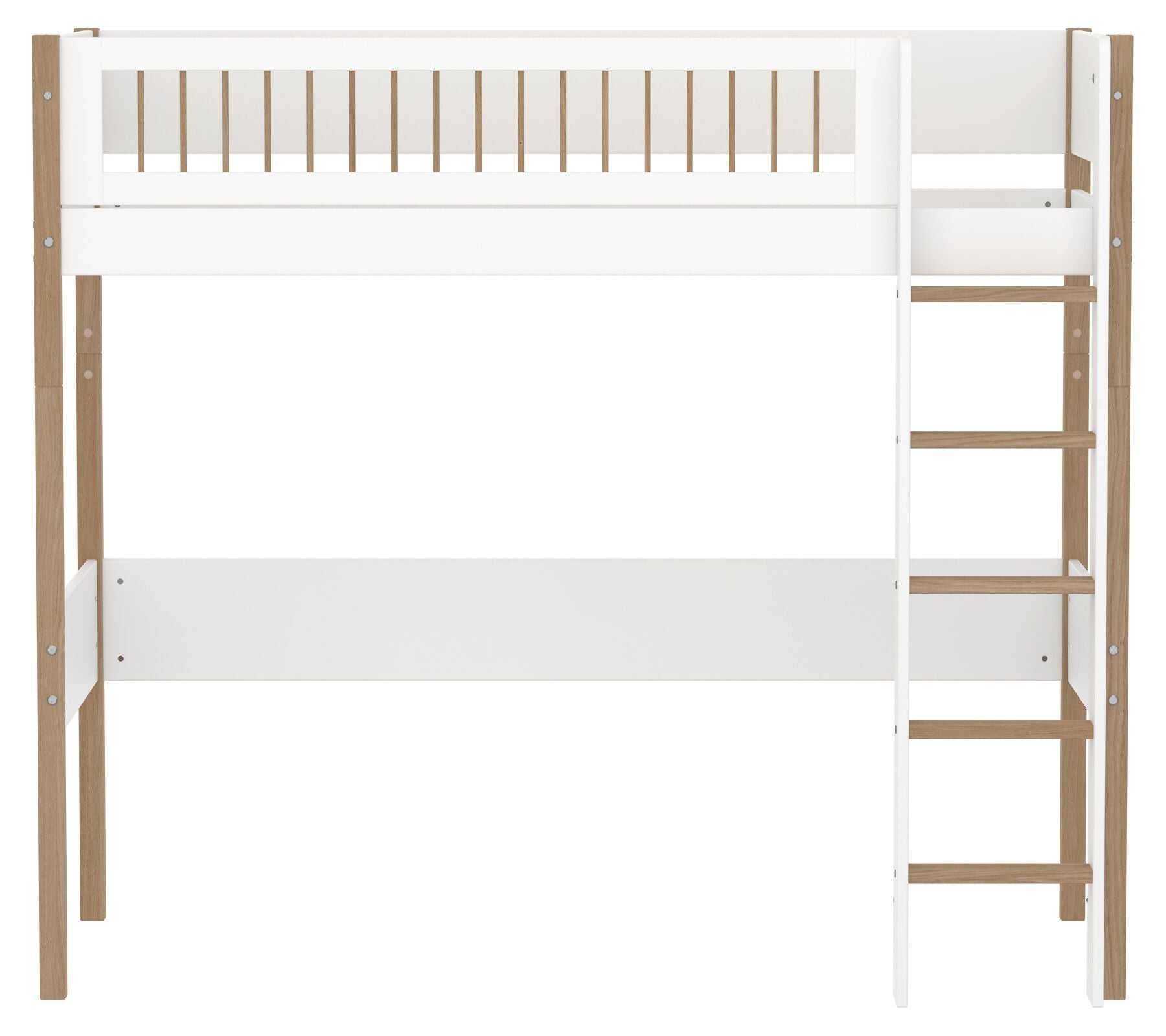 Flexa NOR Leiter gerade Hochbett - Weiss / B: 109.0 cm x T: 208.0 cm x H: 184.0 cm