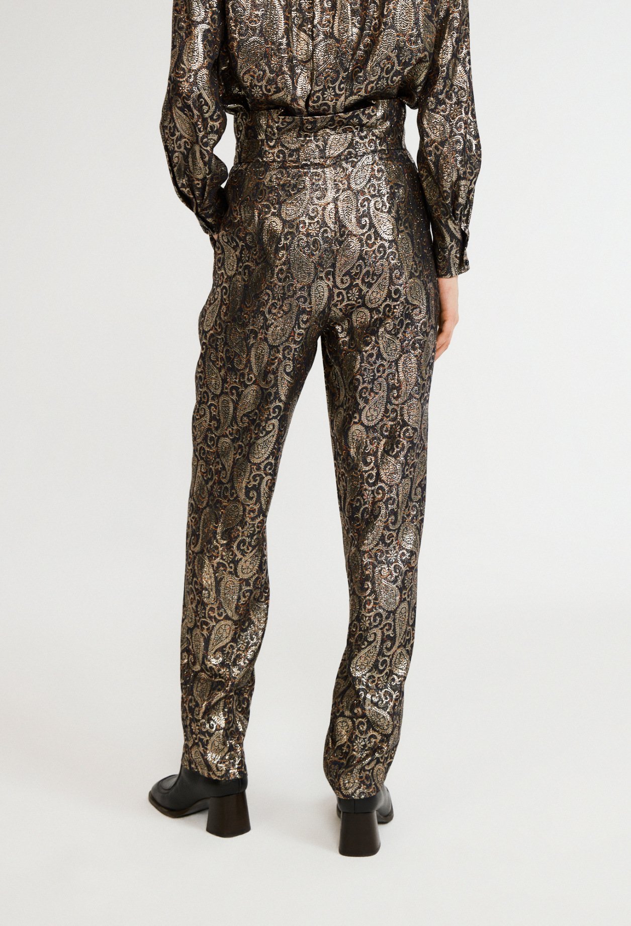 Pantalon &agrave; motifs en viscose responsable