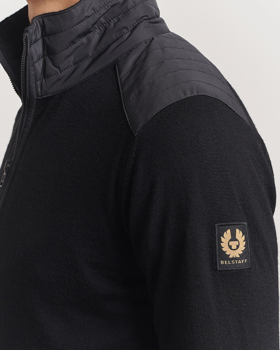 Belstaff Kilmington Quarter Zip Jumper Black