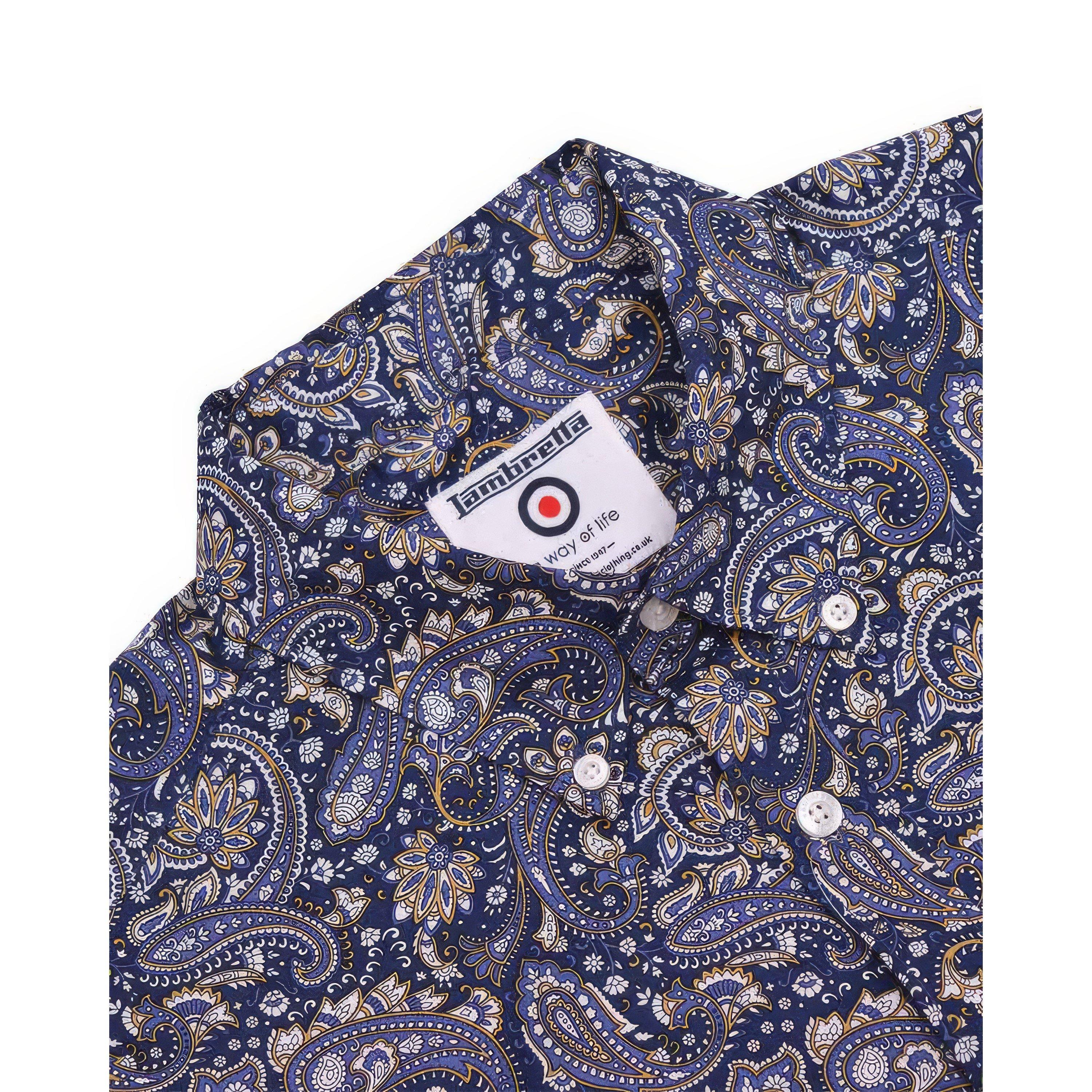 Lambretta Long Sleeve Paisley Shirt