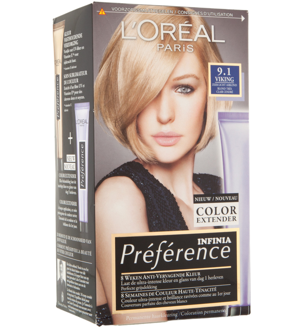 L’Oréal Preference 9.1 Viking Zeer Licht Asblond (1 set)