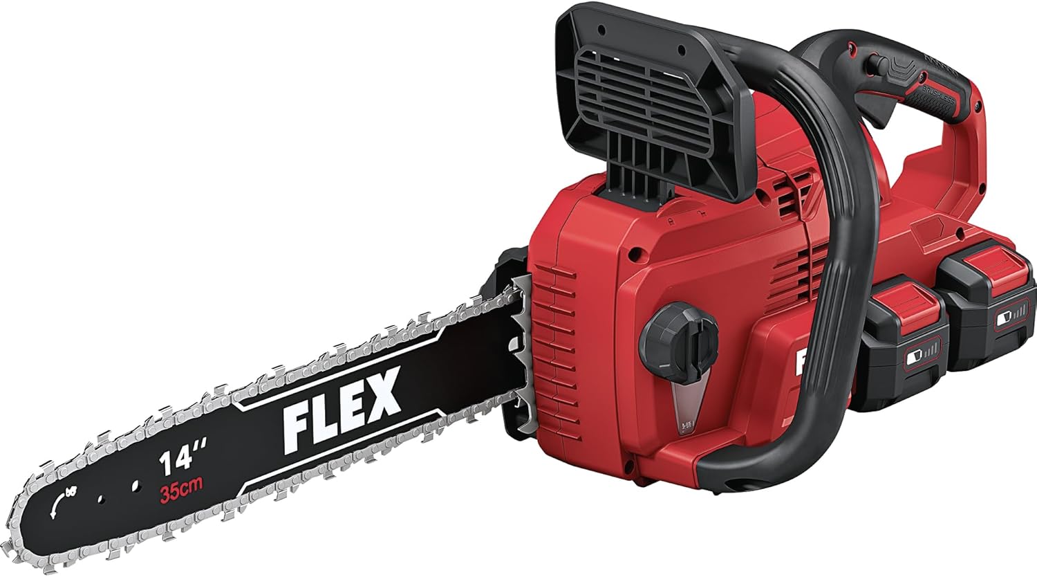 Flex Akku-Kettensäge (Sägeschwert ca. 35 cm, 18 V, Bürstenloser Motor, ergonomisches Griffrohr, Säge, Kettensäge) 531276