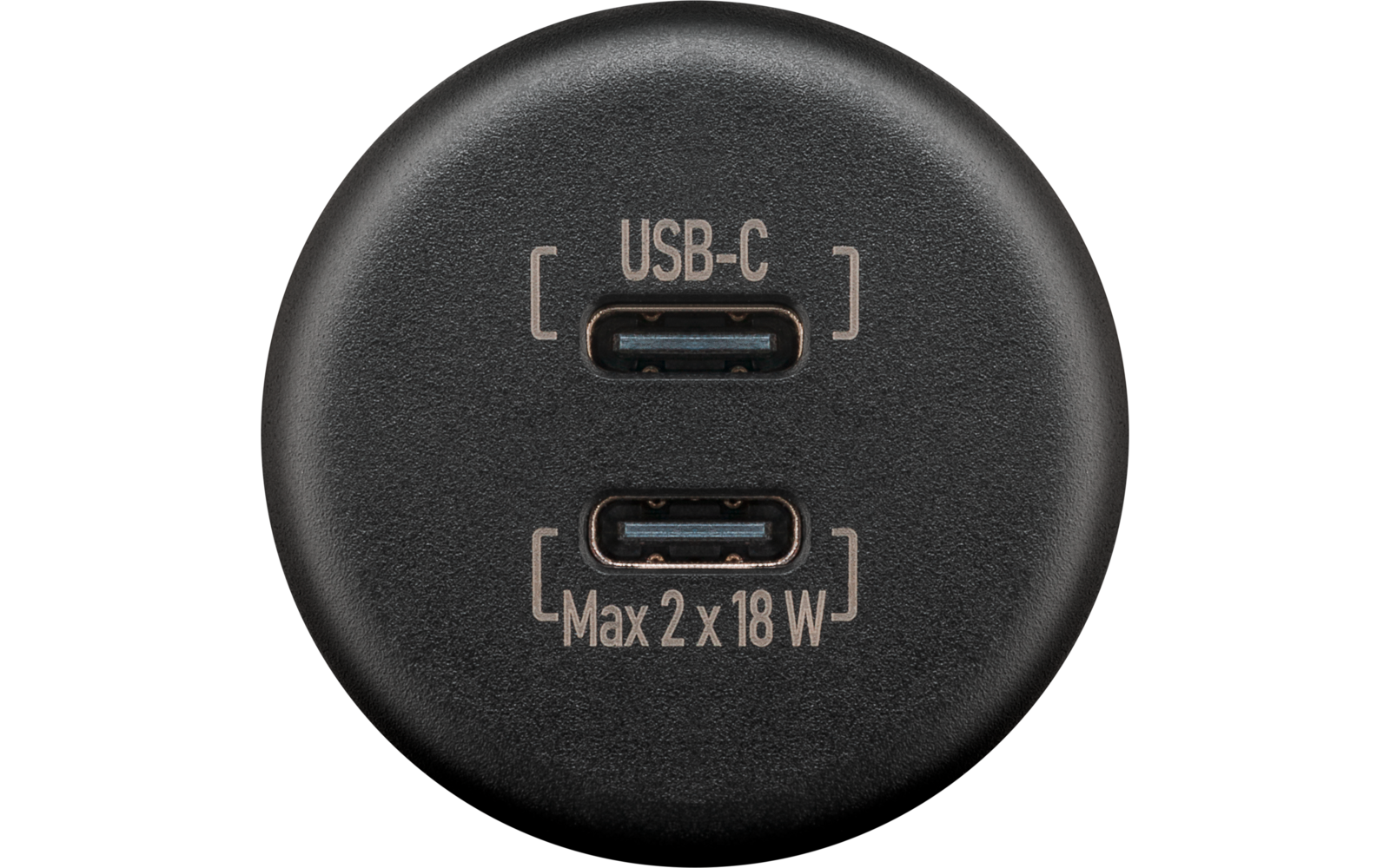 Wentronic Dualer Einbaucharger USB-C weiß max. 18 W