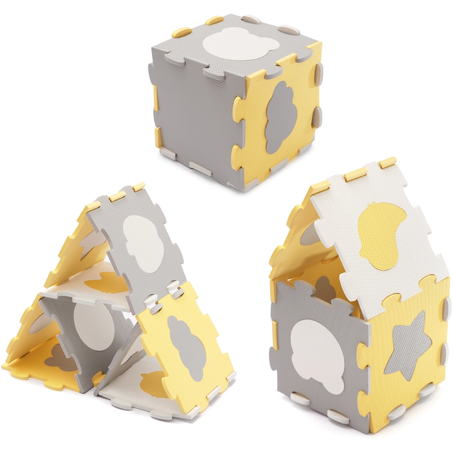 Kinderkraft Puzzlematte LUNO SHAPES, gelb