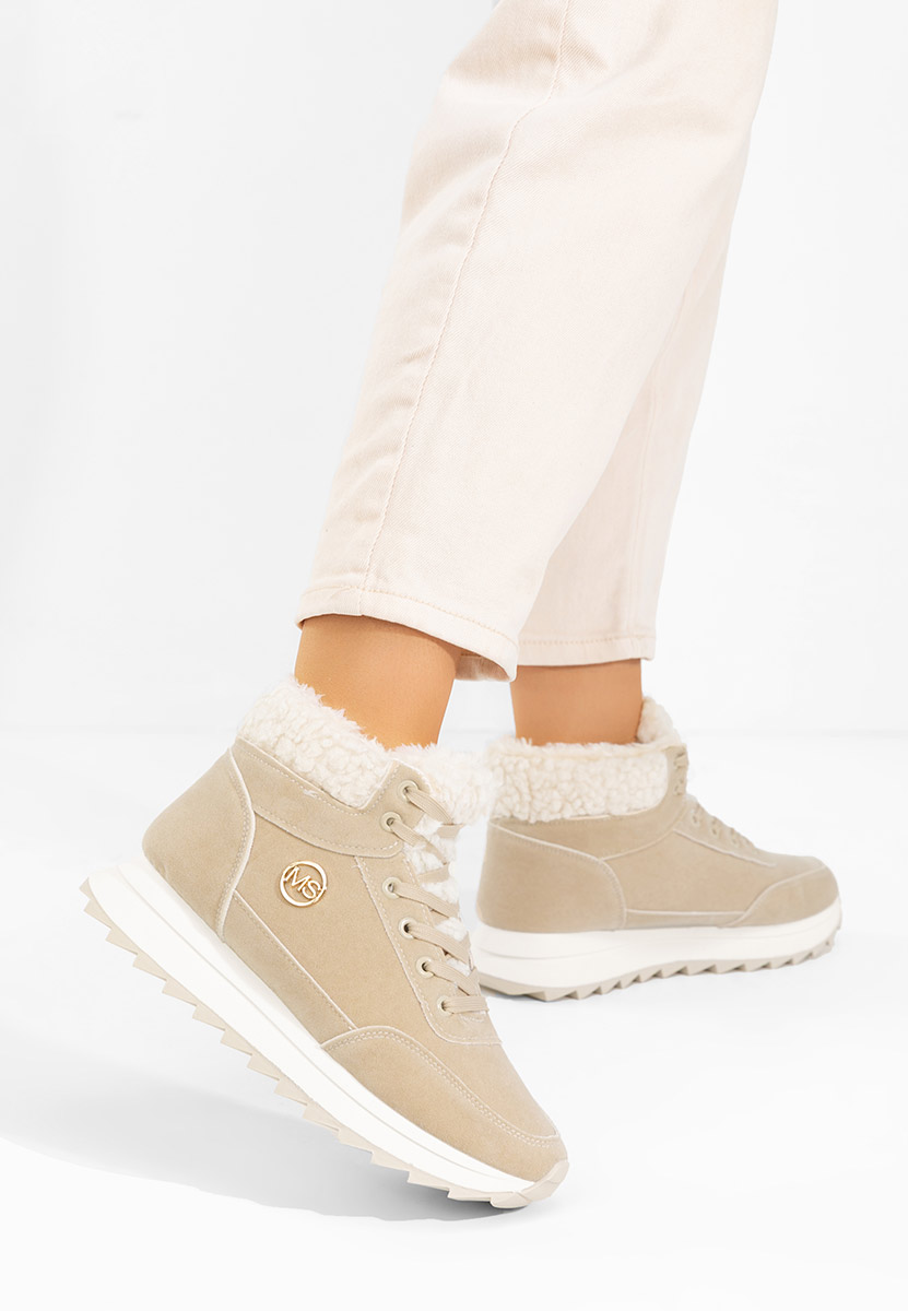 Baskets d'hiver pour femmes beige Avilma V3