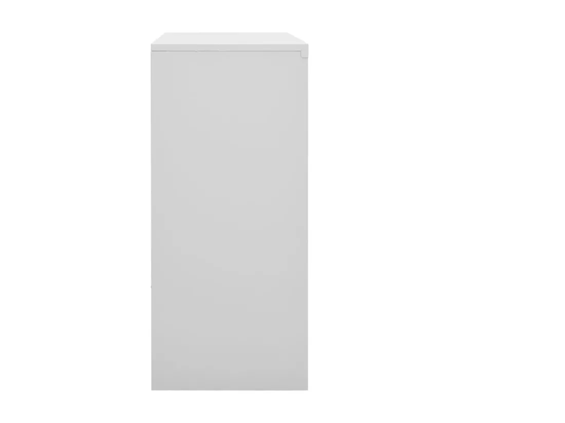 Armoire de bureau porte coulissante Gris clair 90x40x90 Acier