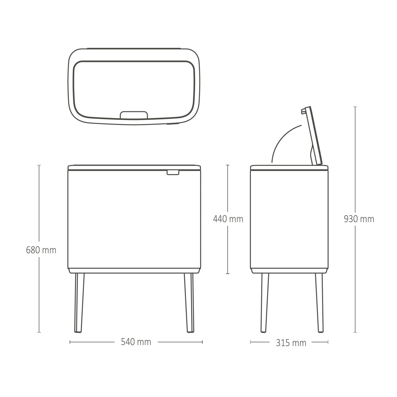 Brabantia Bo Touch Bin 36 Liter