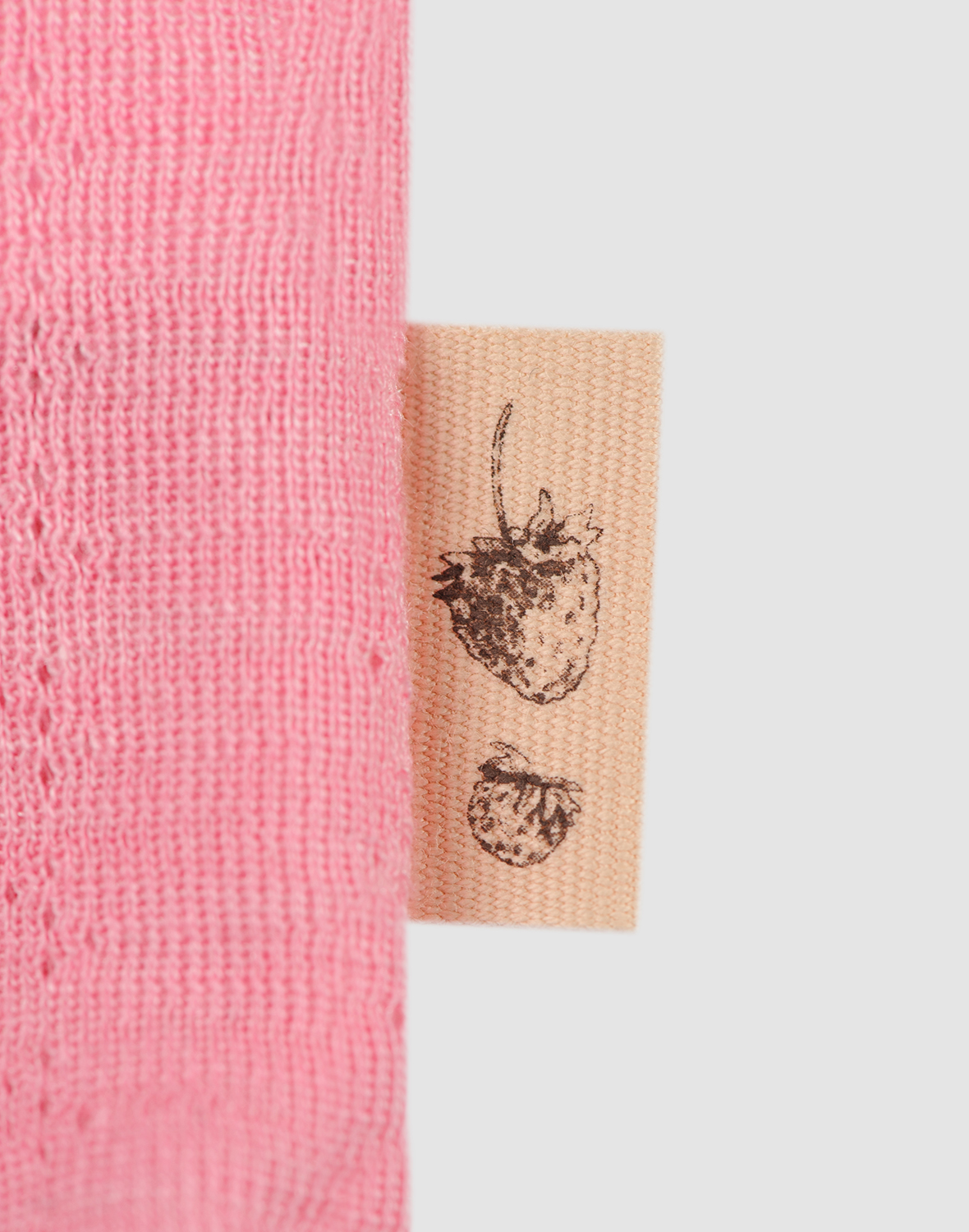 Pointelle romper met lange mouw van merinowol/zijde voor baby's