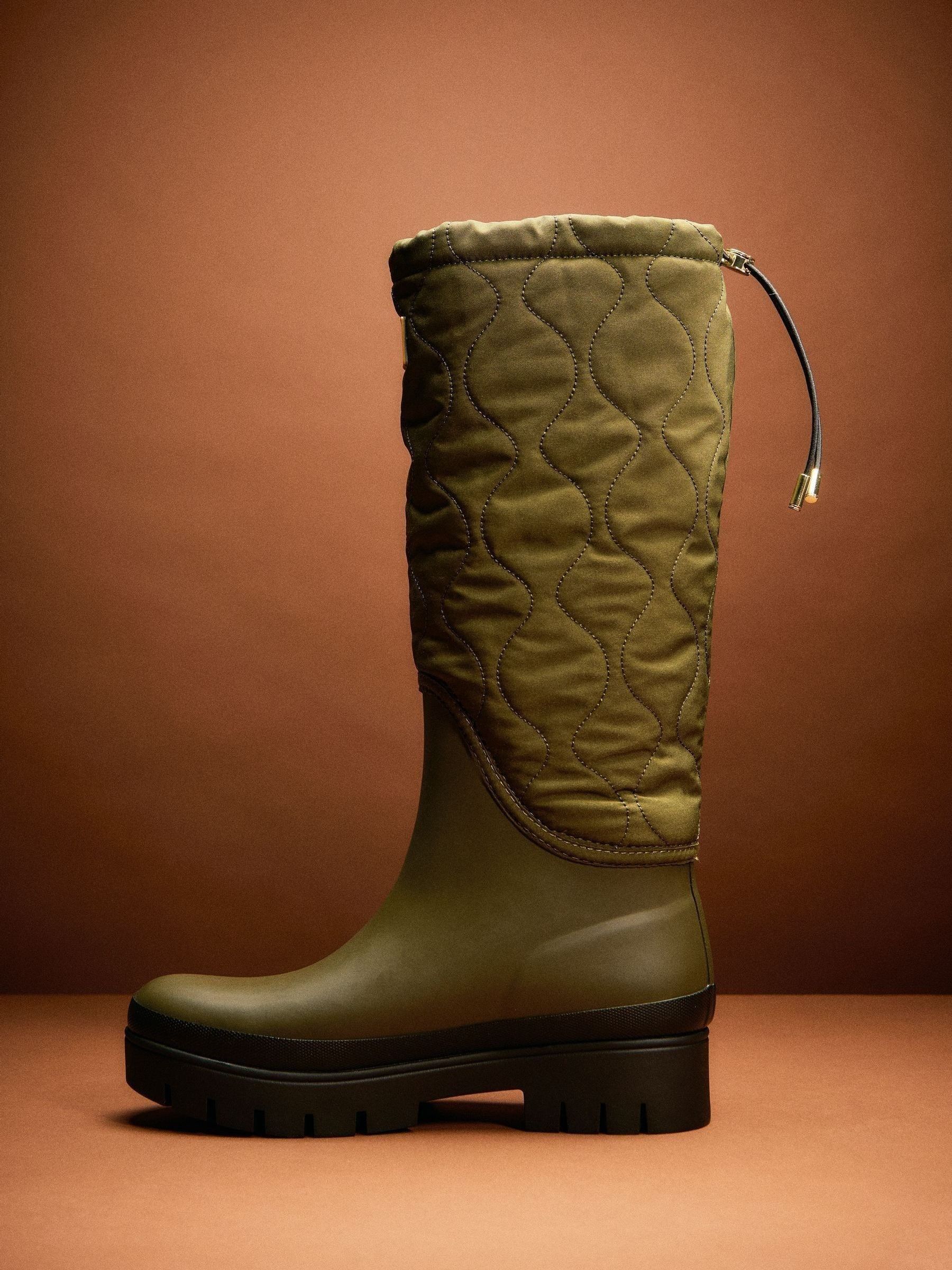 Groen - Barbour® Marnie Quilted Tall Wellington Boots