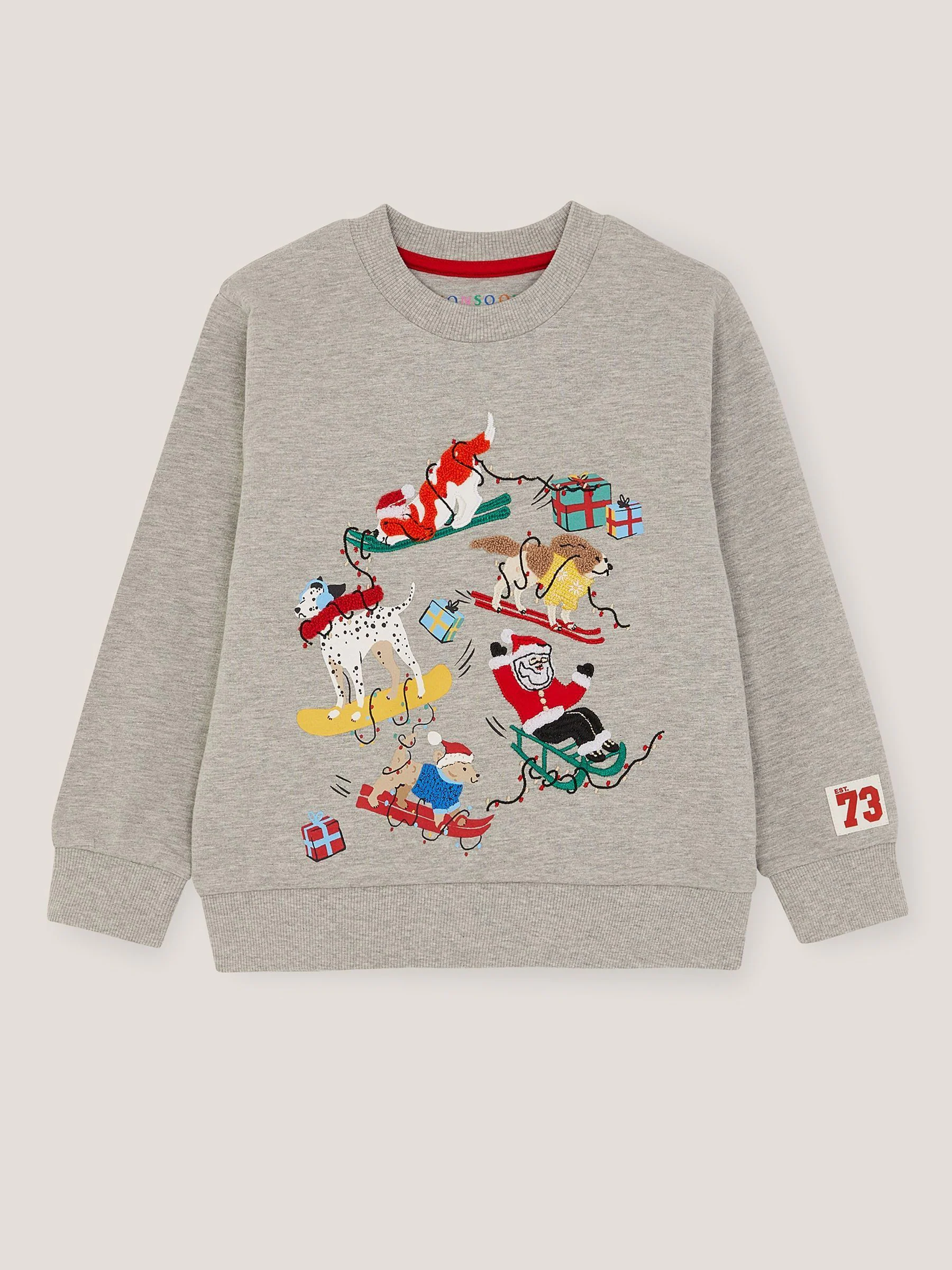 Monsoon Ski Dogs Kerstmis Sweatshirt