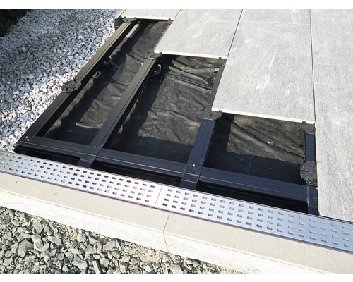 Terrassteun montagebevestiging M-Fix Set = 100 stuks incl. pad en zelfborende schroeven voor UK Big- / Twixt-Isostep-Clip