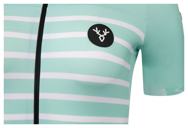 Maillot Manches Courtes Femme LeBram Ventoux Vert Celeste Coupe Ajustée