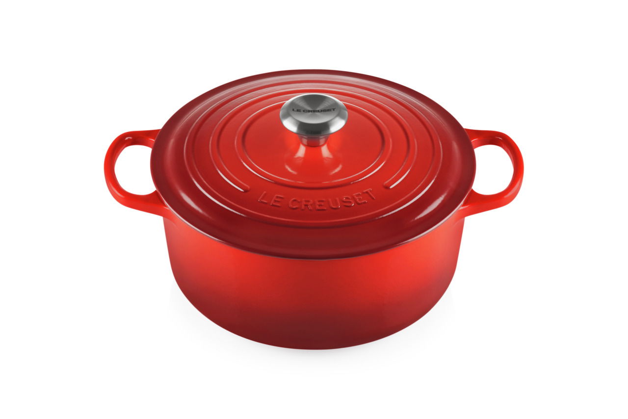 LE CREUSET Bräter Rund 26cm Kirschrot SIGNATURE