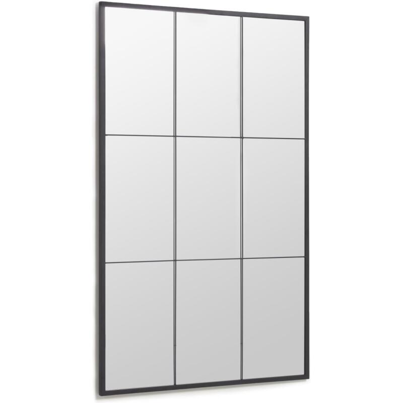 Miroir Ulrica en métal noir 100 x 160 cm