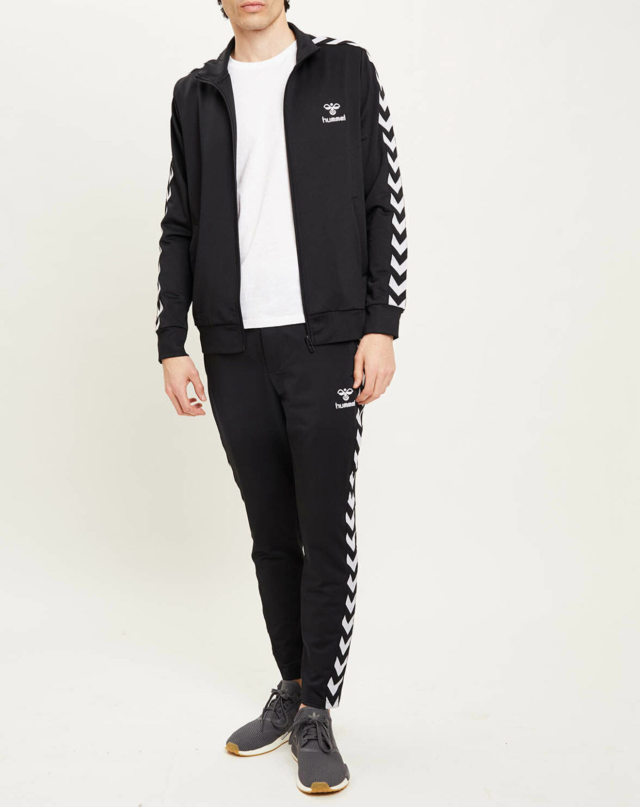 Hummel Veste zippée à bande chevron noire