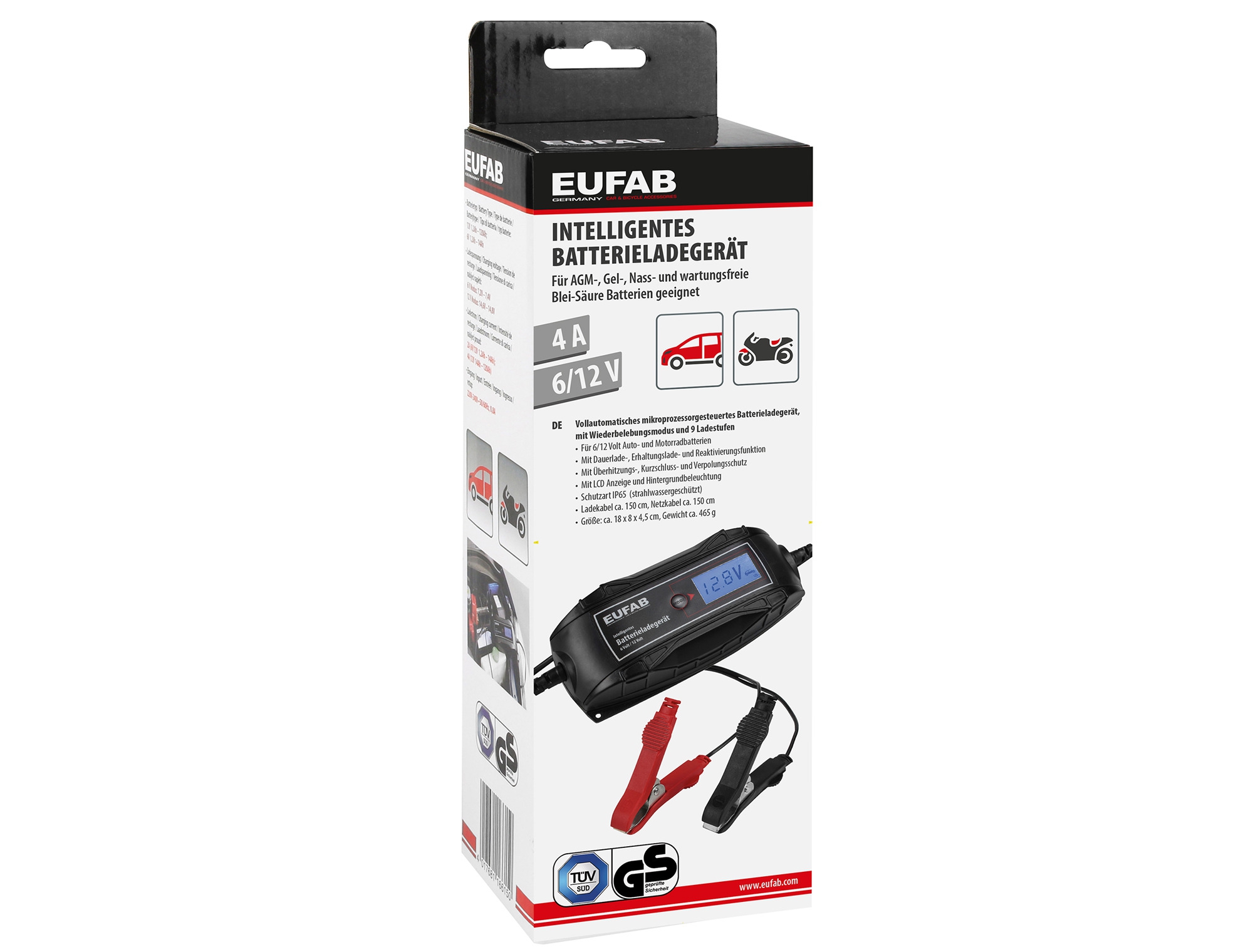 Eufab Intelligentes Batterieladegerät 6/12 V