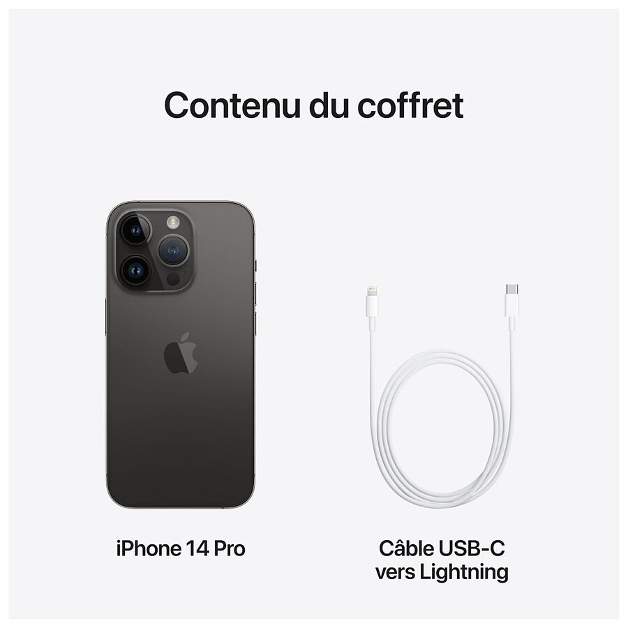 Apple iPhone 14 Pro (Noir Sidéral) - 128 Go · Reconditionné
