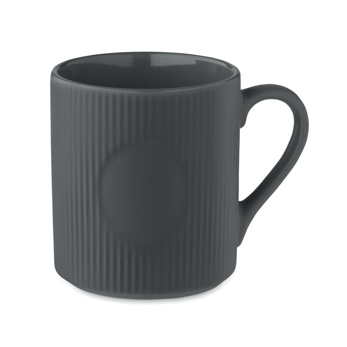 GiftRetail MO2397 - RIBMUG Tasse céramique striée 340 ml