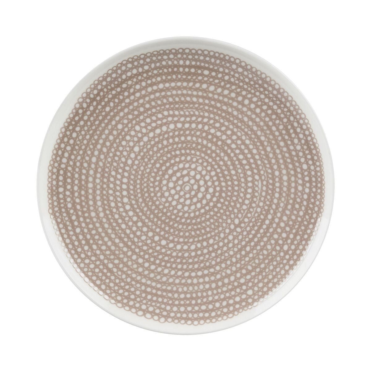 OIVA Siirtolapuutarha tallerken 25 cm, hvit/beige