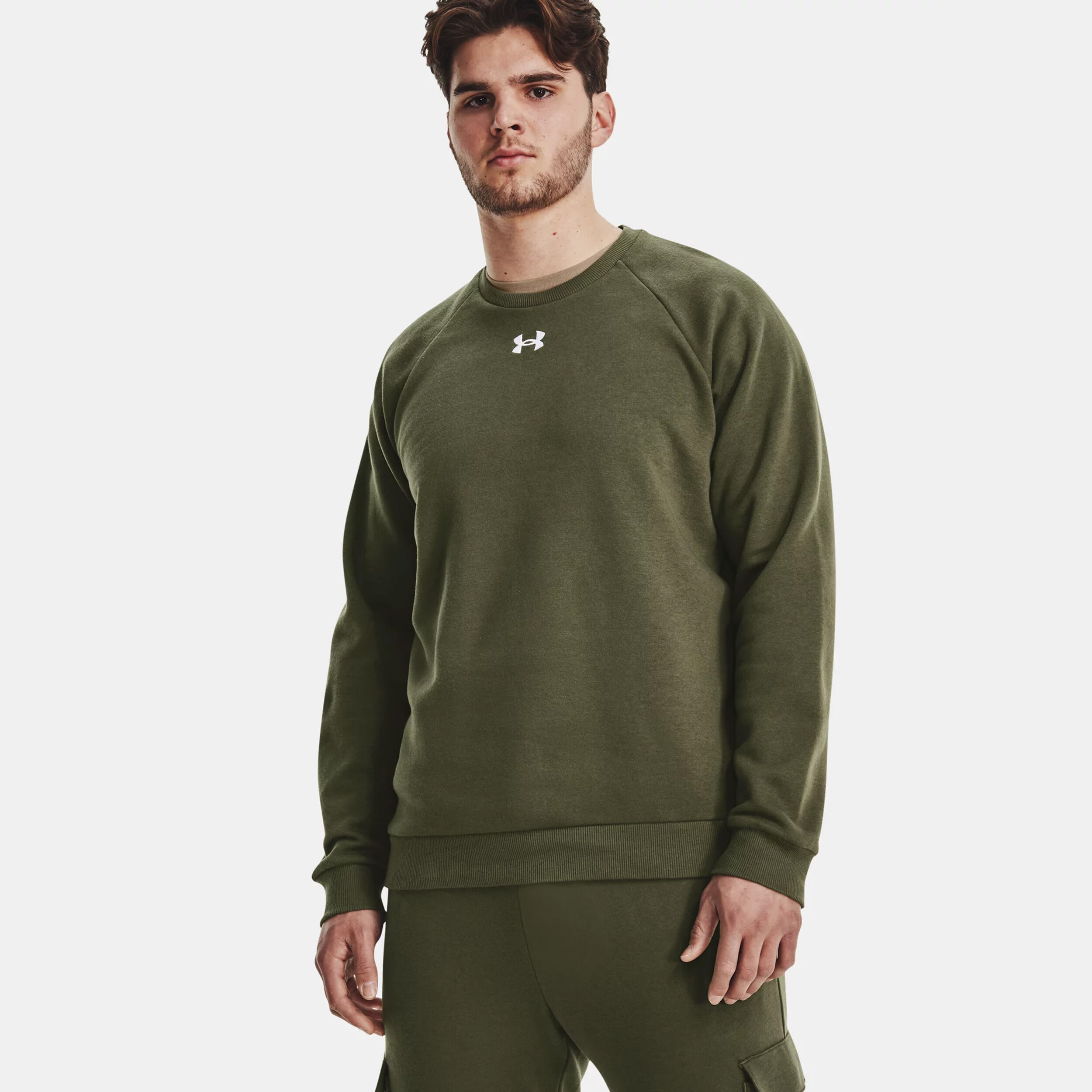 Under Armour Rival Crew Sweat-shirt Hommes - Vert Foncé