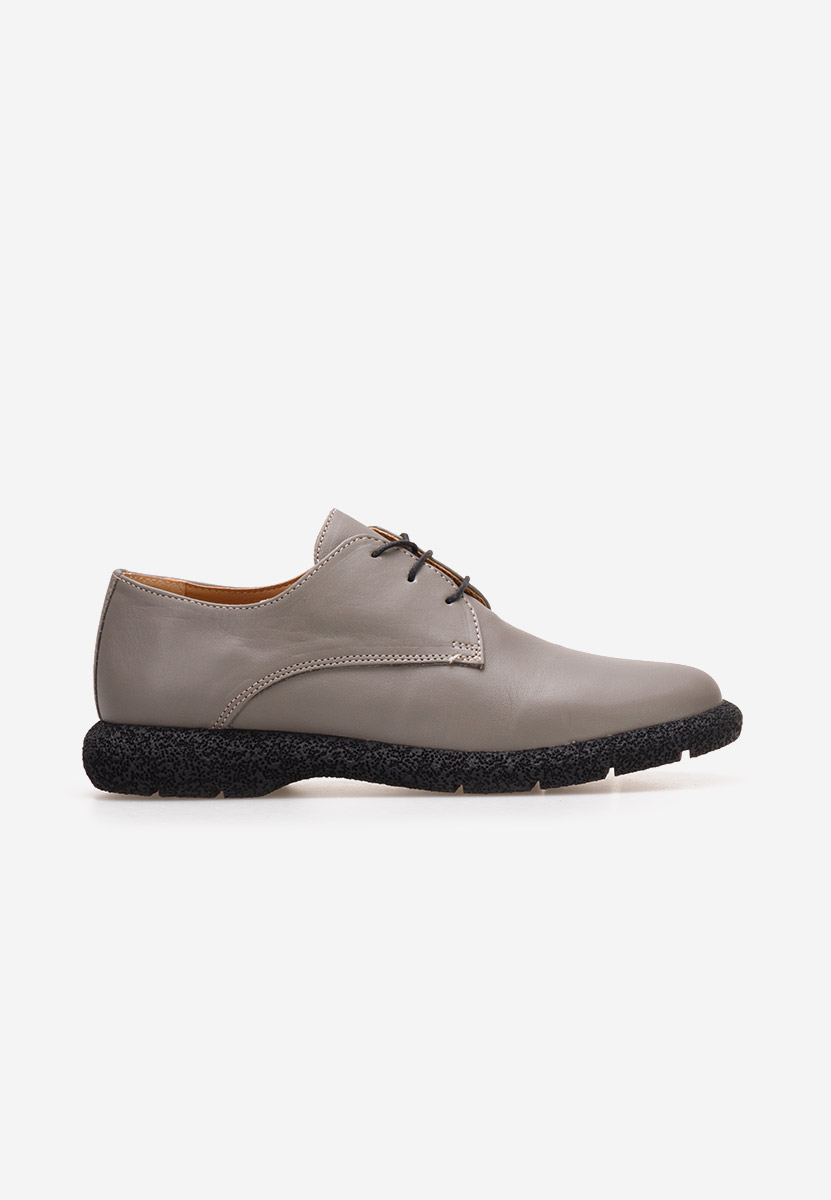Chaussures casual femme en cuir gris Karysa