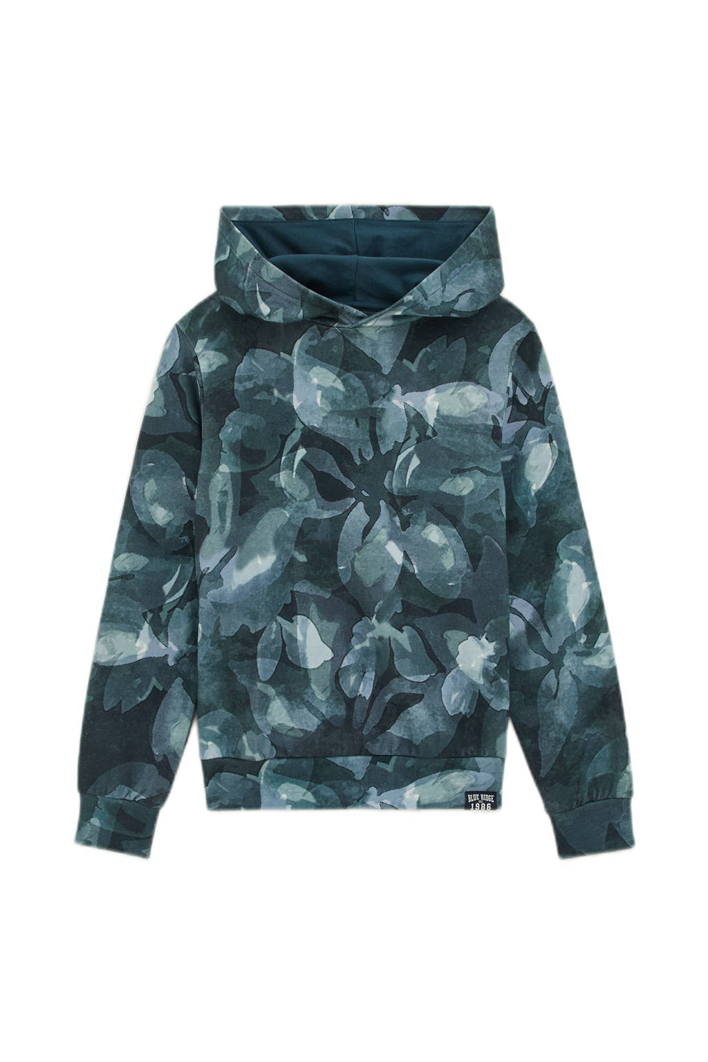 WE Fashion sweater met all over print blauw/petrol/multi