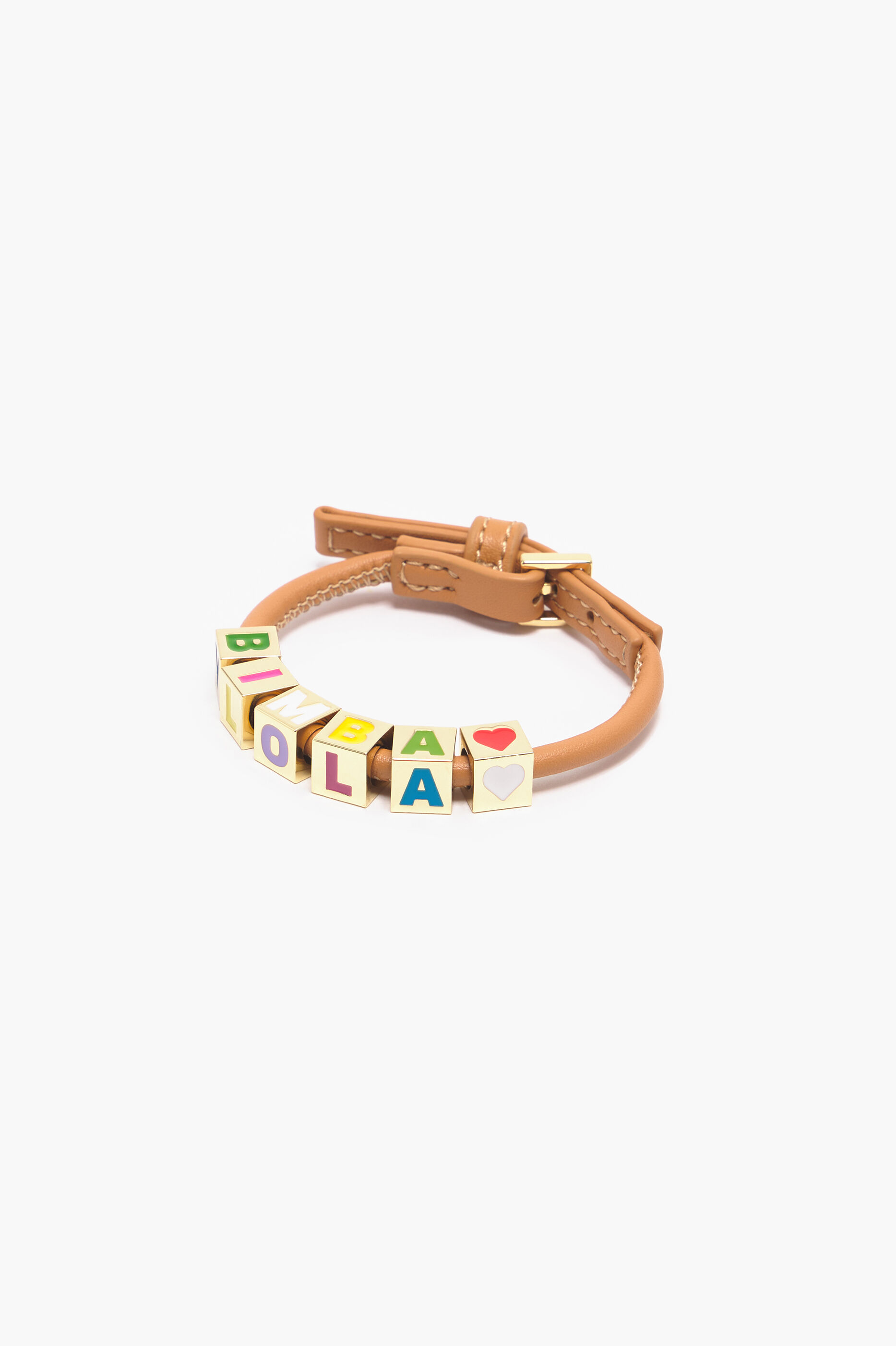 Pulseira de couro marrom