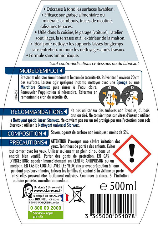 Nettoyant surpuissant multi surfaces 500 ml