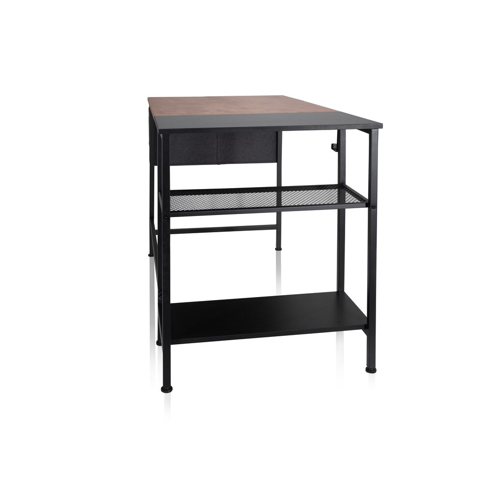 Schreibtisch WORKSPACE H I Melaminharzbeschichtete Spanplatte, Gestell pulverbeschichteter Stahl hjh OFFICE