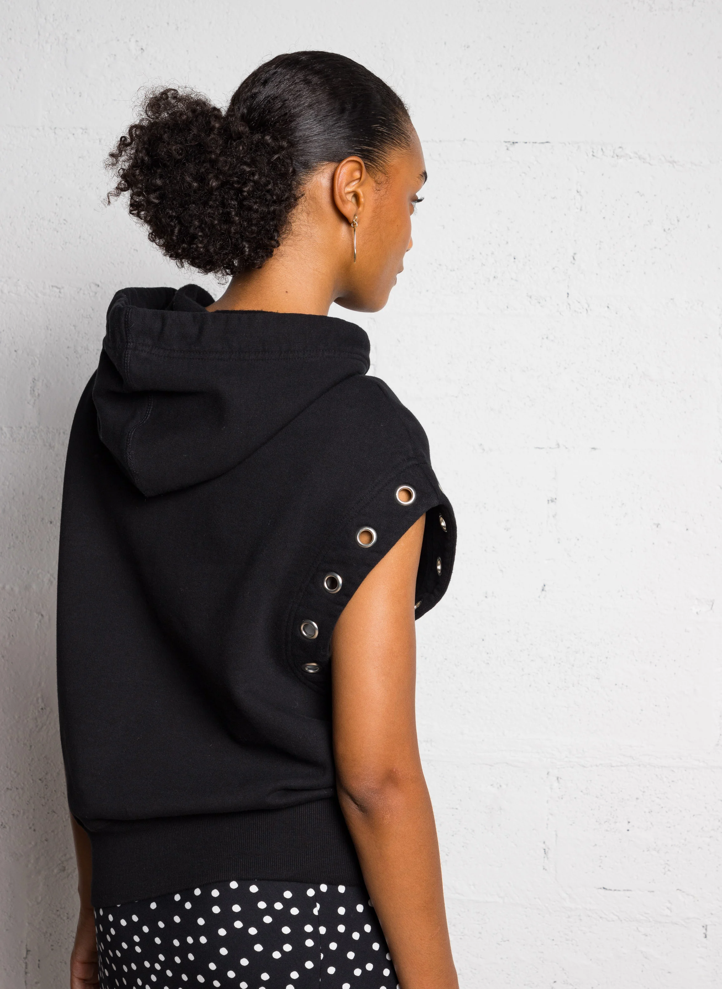 Sweat à capuche en coton | Noir
