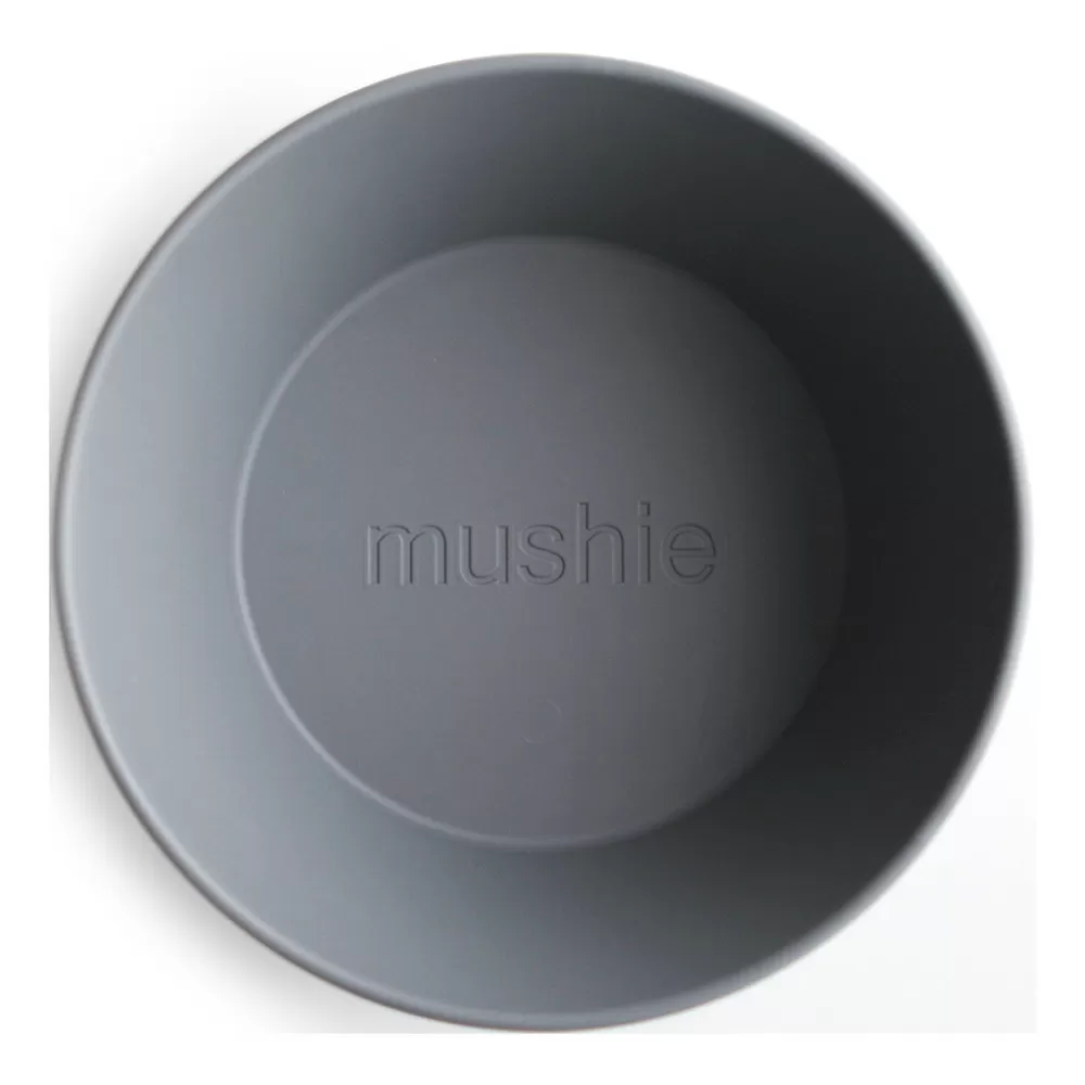 Mushie Skål Rund Smoke - 2 stk.