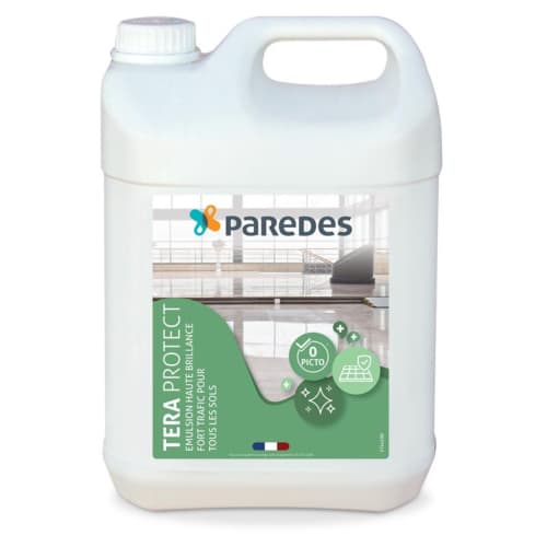 Emulsion haute brillante fort trafic pour tous les sols Paredes TERA PROTECT 5L