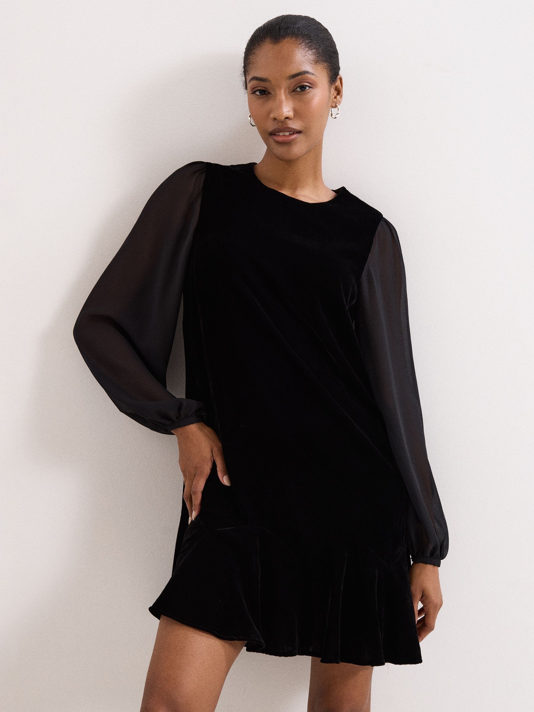 Phase Eight Velvet Swing Dress
