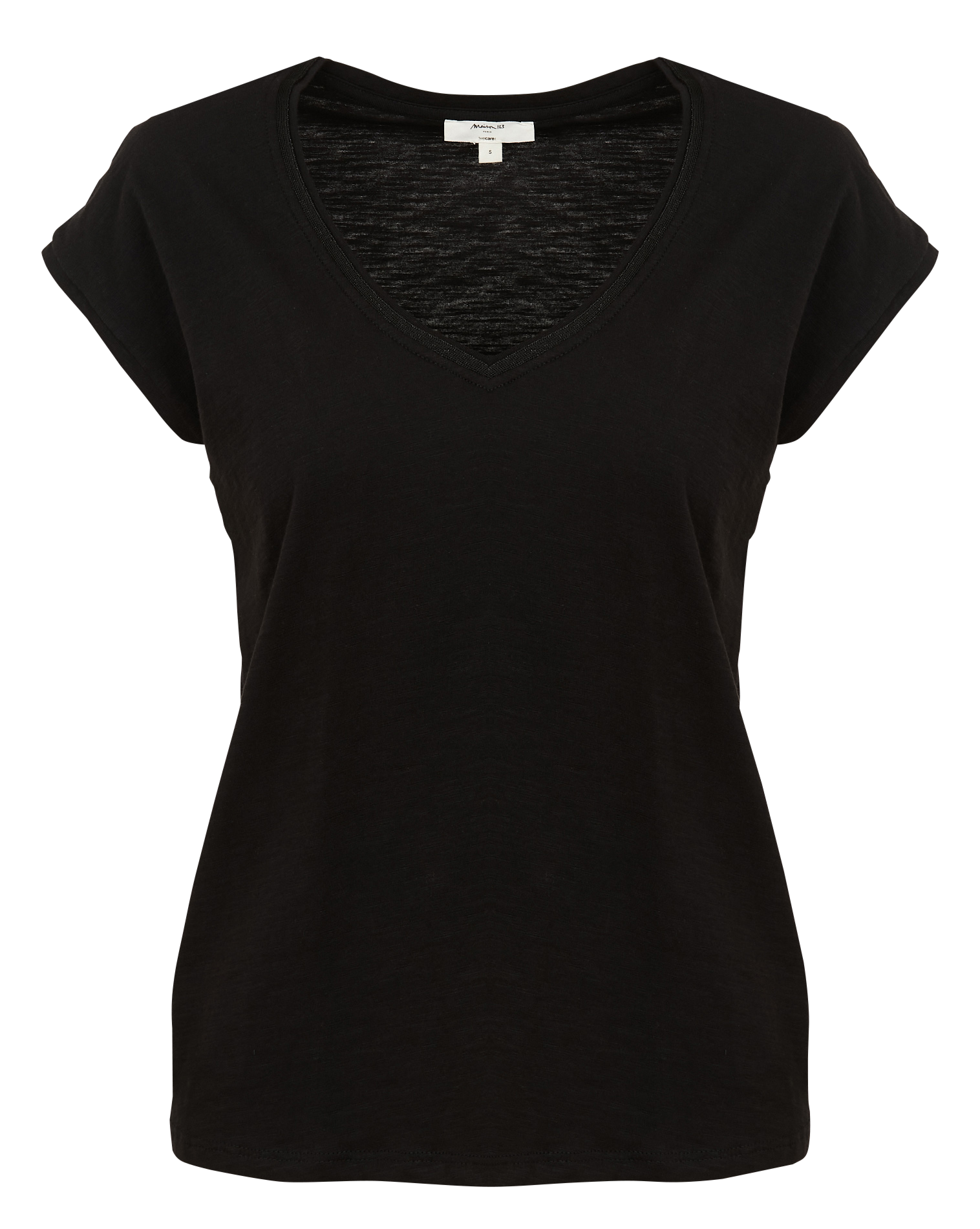 DOLCE - Tee-shirt col V en coton | Noir