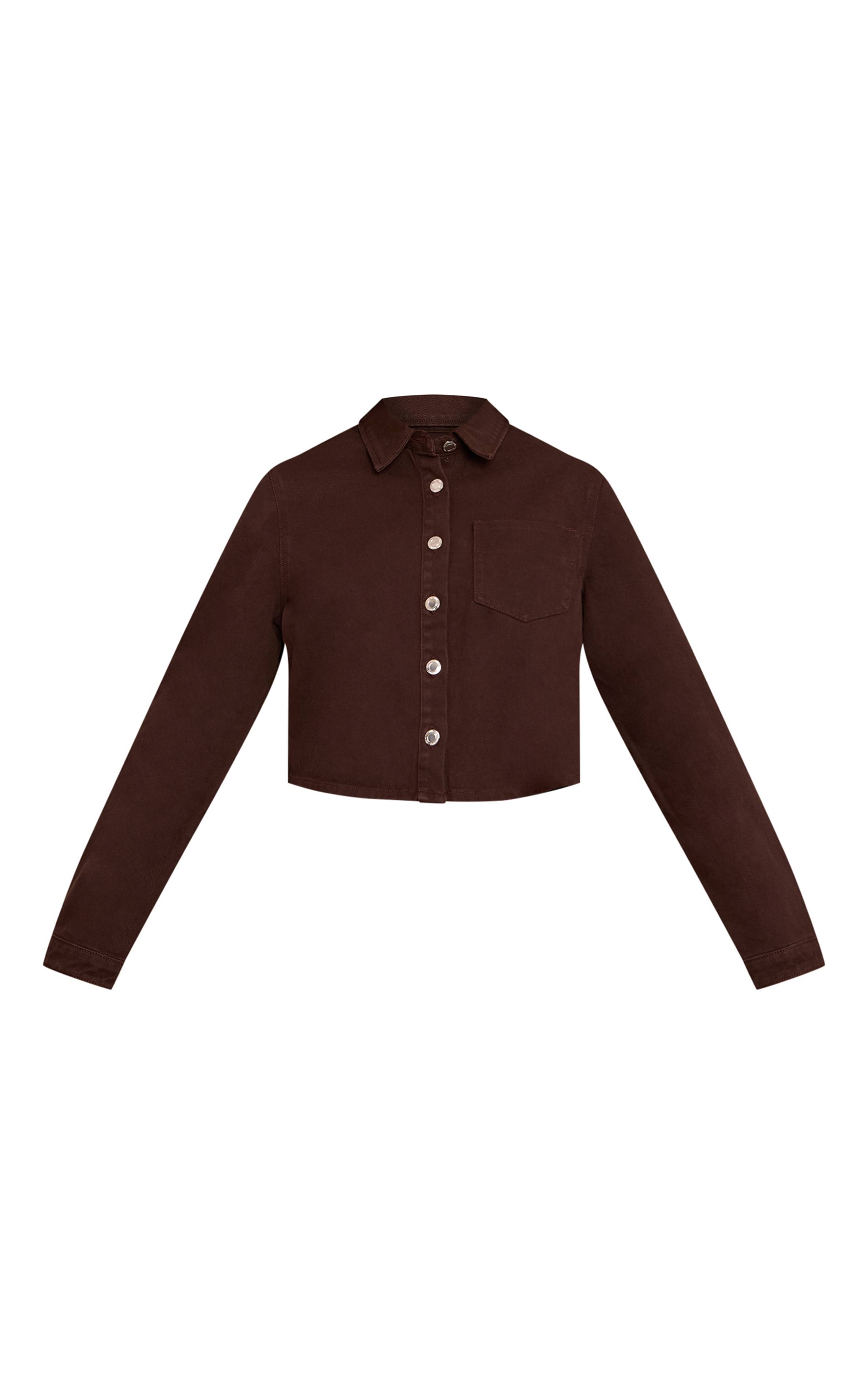 Chocolat Chemise En Denim Courte