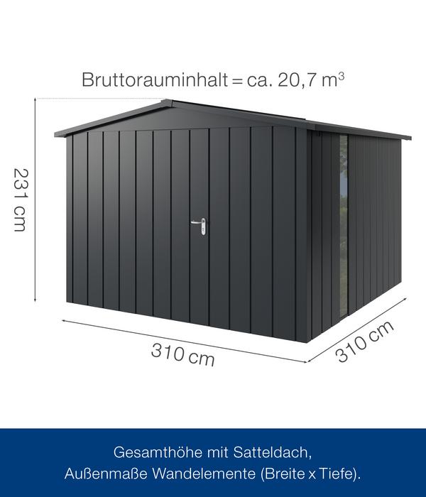 Hörmann Metallgerätehaus Juno JSD14 M-Sk