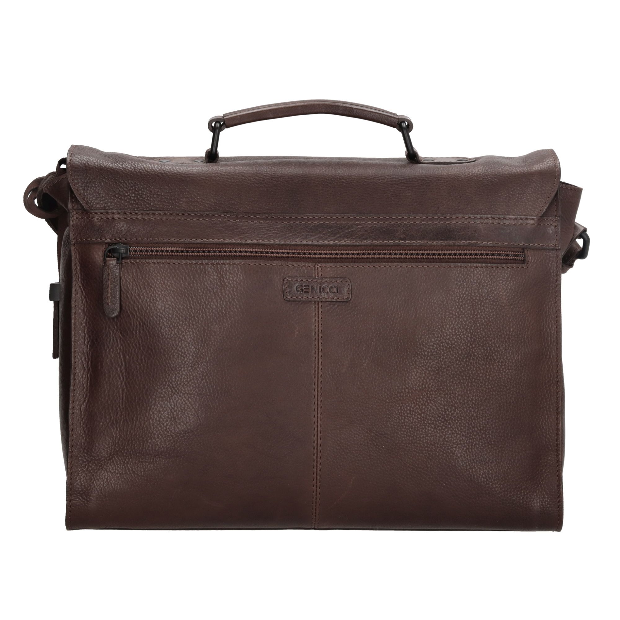 Genicci Prantik Stavanger Messenger Bag 13,3 inch Donkerbruin