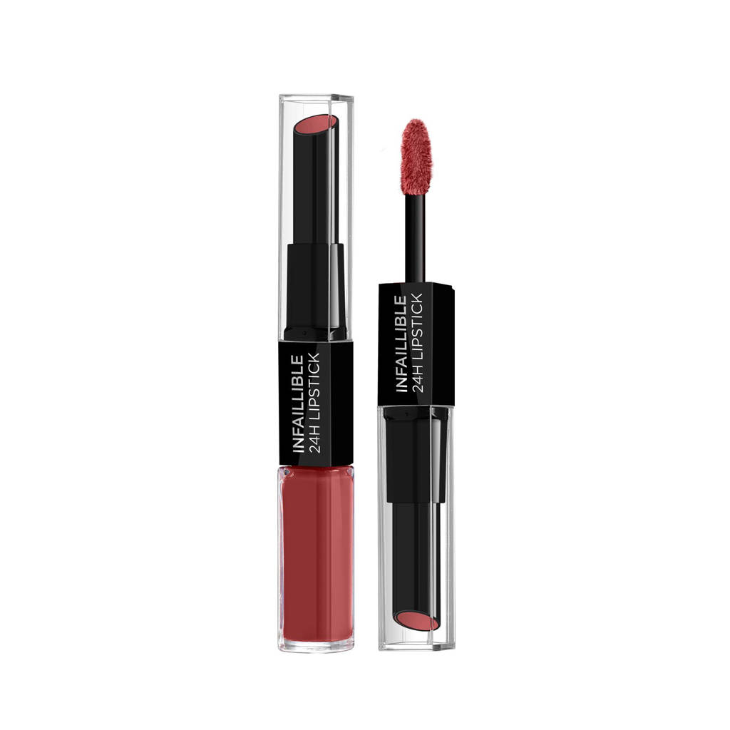 Mooie kleurInfaillible 24H Lippenstift - 801 Toujours Toffee