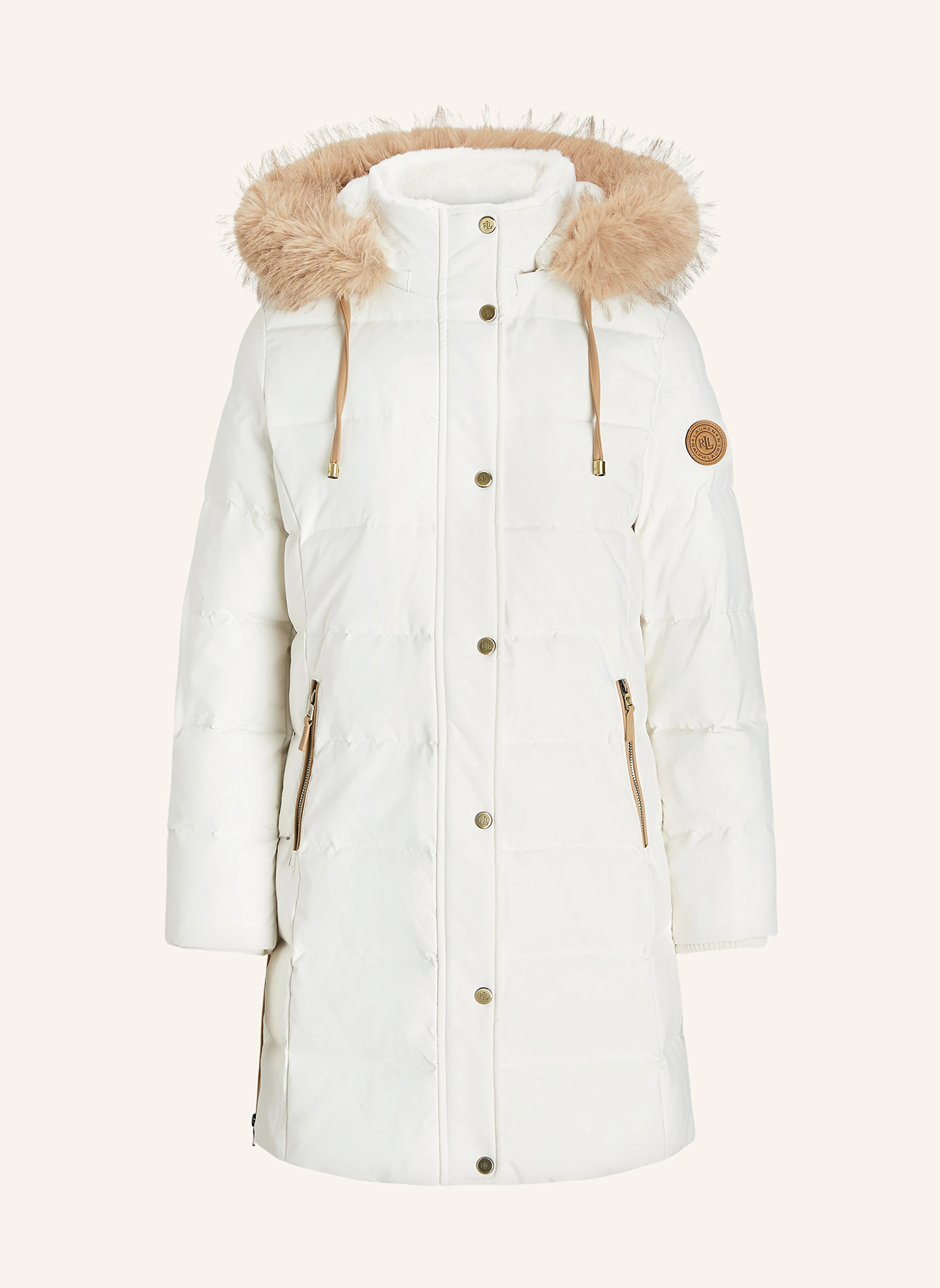 LAUREN RALPH LAUREN Steppmantel mit abnehmbarem Kragen und Kunstpelz