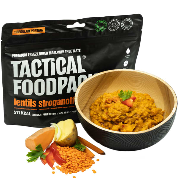 Repas lyophilisé TACTICAL FOODPACK LENTILS STROGANOV 120G UNI