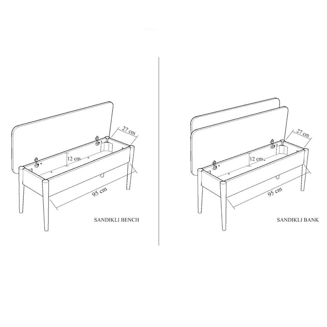 Homitis Table + 2 Chaises + Banc Vina 1070 pin atlantique