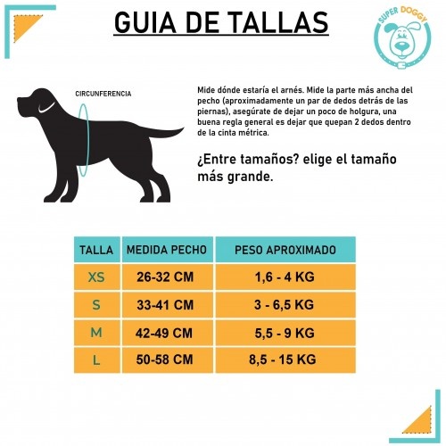 Coleira peitoral Super Doggy Comfort para cães, vermelha