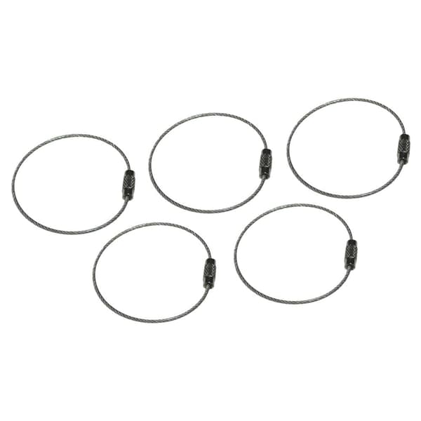 Nøkkelring ståltråd - Sølv - 50mm - 1.5mm - Familiepakke - 5stk