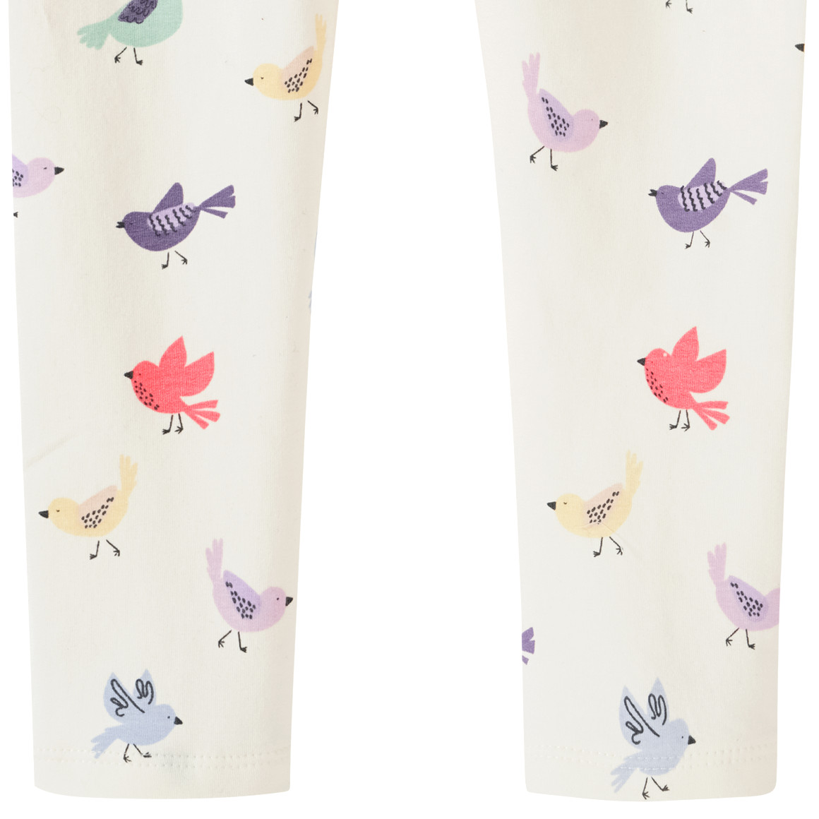 Topomini Baby Sweat-Leggings mit Vogel-Allover cremeweiss / bunt