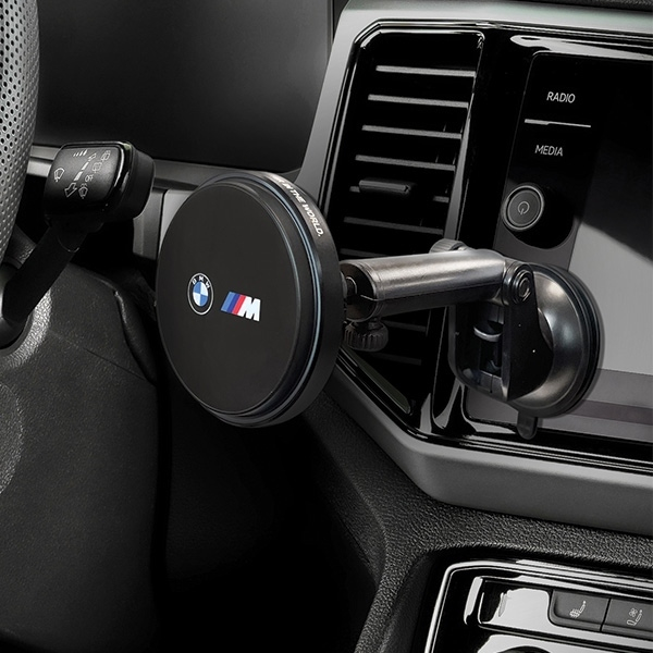 (15W) MagSafe Auto KFZ Halterung für Lüftungsgitter Qi Wireless Fast Charging Ladestation - Schwarz